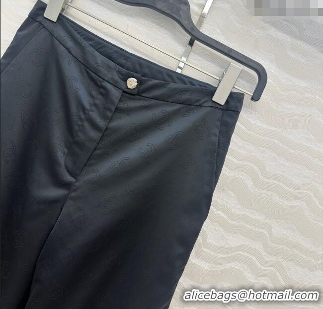Good Quality Chanel CC Allover Pants 0717 Black/White 2025