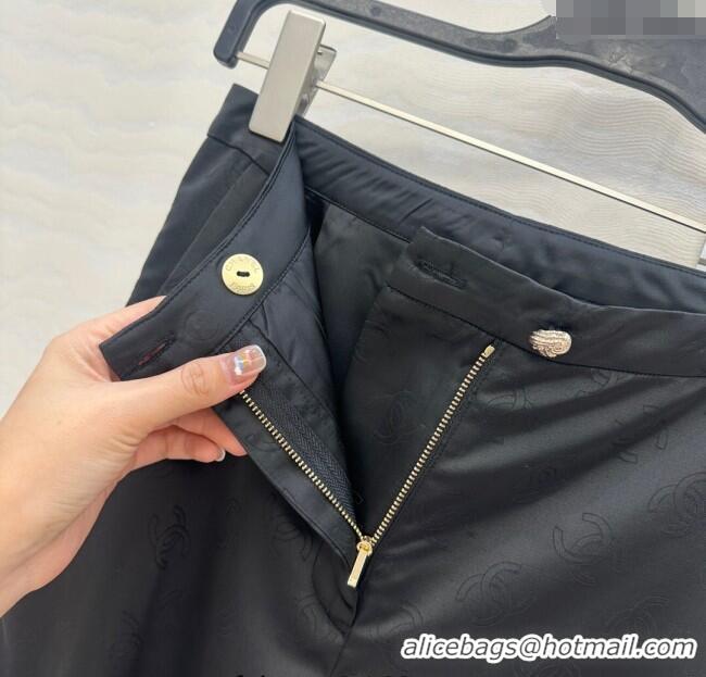 Good Quality Chanel CC Allover Pants 0717 Black/White 2025