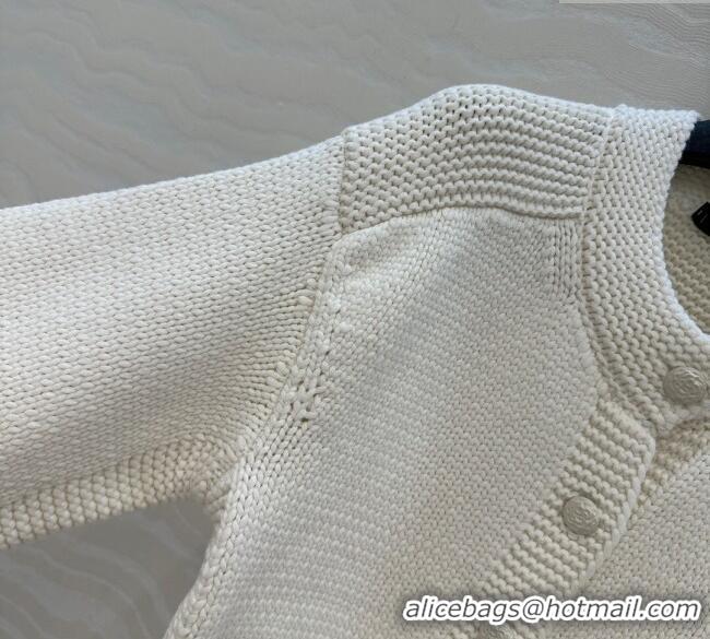 Reasonable Price Chanel Knit Short Cardigan 0717 White 2025