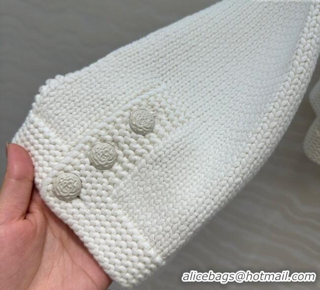 Reasonable Price Chanel Knit Short Cardigan 0717 White 2025