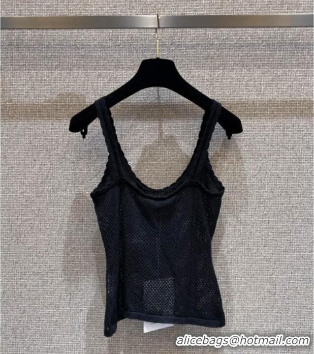 Buy Cheap Chanel Knit Vest with Flouncing 0717 Black 2025
