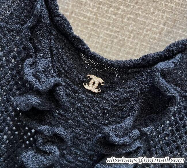 Buy Cheap Chanel Knit Vest with Flouncing 0717 Black 2025