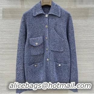 ​Well Crafted Chanel Knit Cardigan CH072501 Blue 2025