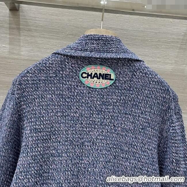 ​Well Crafted Chanel Knit Cardigan CH072501 Blue 2025