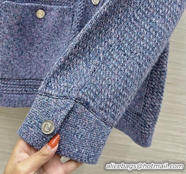​Well Crafted Chanel Knit Cardigan CH072501 Blue 2025