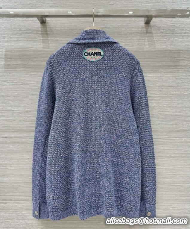 ​Well Crafted Chanel Knit Cardigan CH072501 Blue 2025