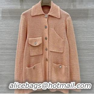 Inexpensive Chanel Knit Cardigan CH072502 Orange Pink 2025