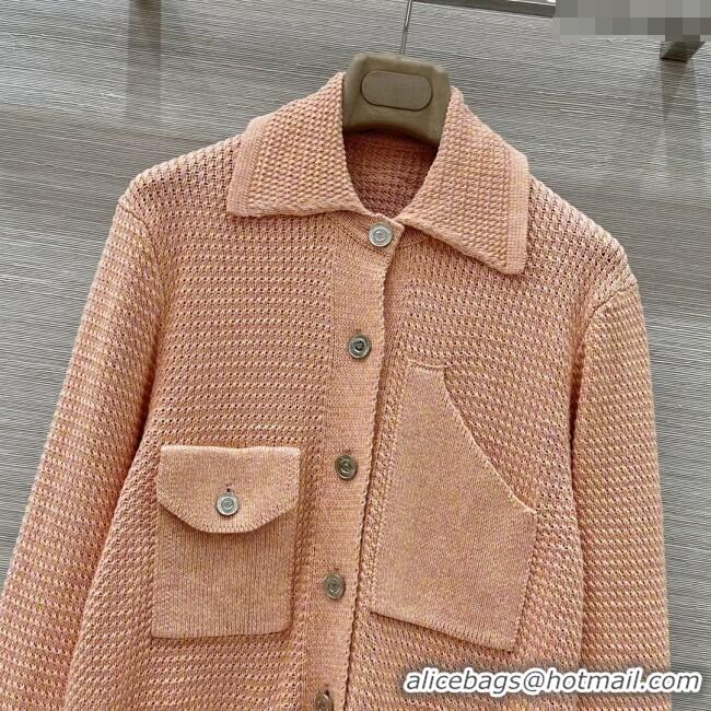 Inexpensive Chanel Knit Cardigan CH072502 Orange Pink 2025