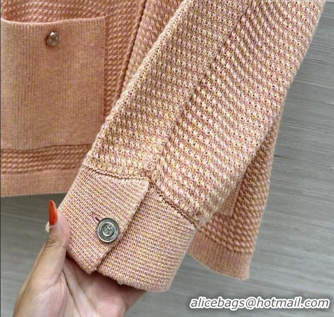 Inexpensive Chanel Knit Cardigan CH072502 Orange Pink 2025