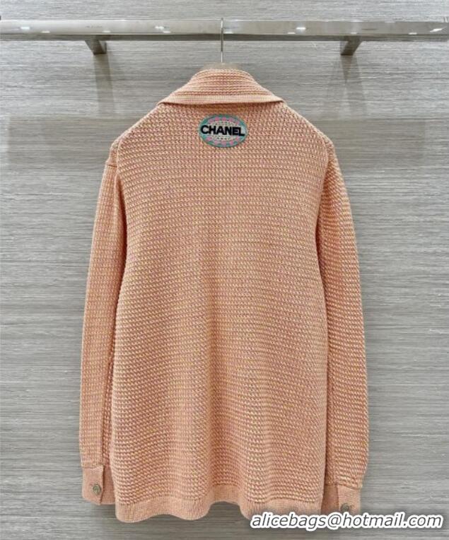 Inexpensive Chanel Knit Cardigan CH072502 Orange Pink 2025