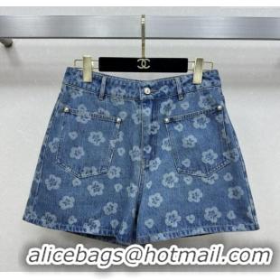 Best Luxury Chanel Denim Shorts CH072507 Blue 2025
