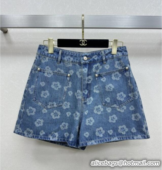 Best Luxury Chanel Denim Shorts CH072507 Blue 2025