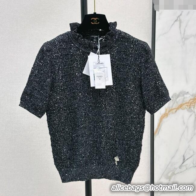 Buy Inexpensive Chanel Knit Top CH072413 Black 2025