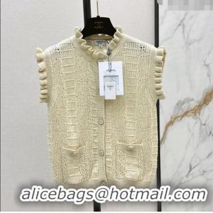 ​Market Sells Chanel Sleeveless Cardigan CH072517 Light Yellow 2025