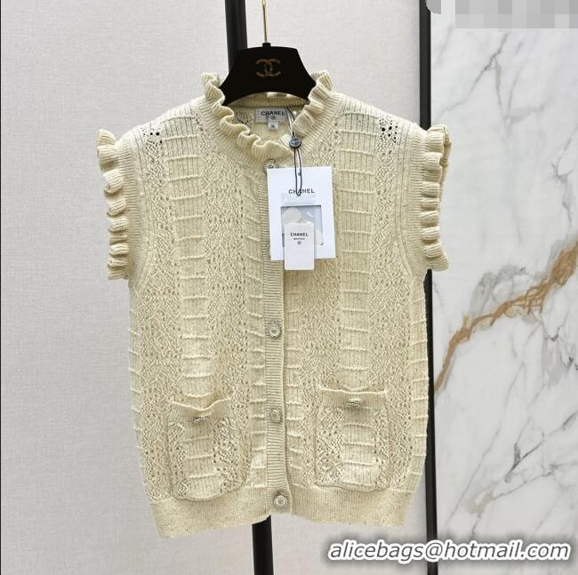 ​Market Sells Chanel Sleeveless Cardigan CH072517 Light Yellow 2025