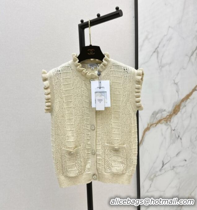 ​Market Sells Chanel Sleeveless Cardigan CH072517 Light Yellow 2025