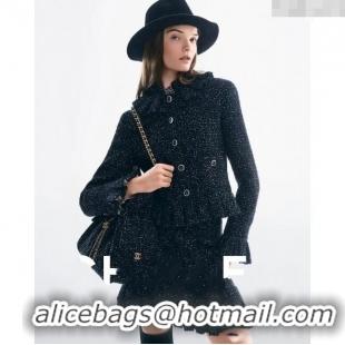 Buy Discount Chanel Tweed Jacket and Skirt CH072539 Black 2025