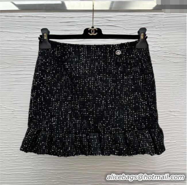 Buy Discount Chanel Tweed Jacket and Skirt CH072539 Black 2025