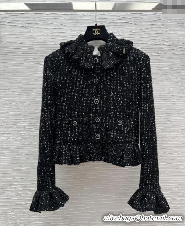 Buy Discount Chanel Tweed Jacket and Skirt CH072539 Black 2025