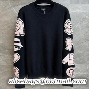 ​Luxury Discount Chanel Cashmere Sweater 0728 Black/Pink 2025
