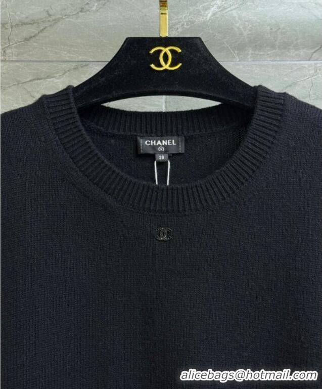 ​Luxury Discount Chanel Cashmere Sweater 0728 Black/Pink 2025