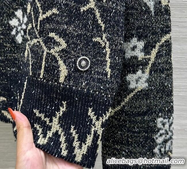 ​Best Product Chanel Embroidered Sweater 0728 Black 2025