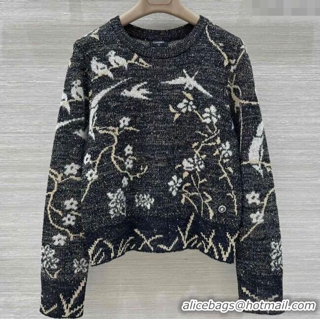 ​Best Product Chanel Embroidered Sweater 0728 Black 2025