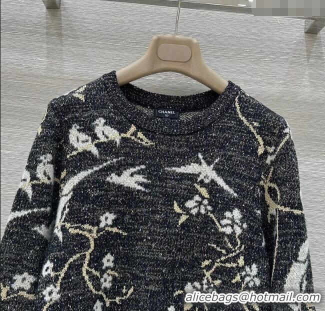 ​Best Product Chanel Embroidered Sweater 0728 Black 2025