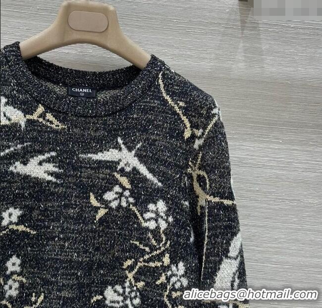 ​Best Product Chanel Embroidered Sweater 0728 Black 2025