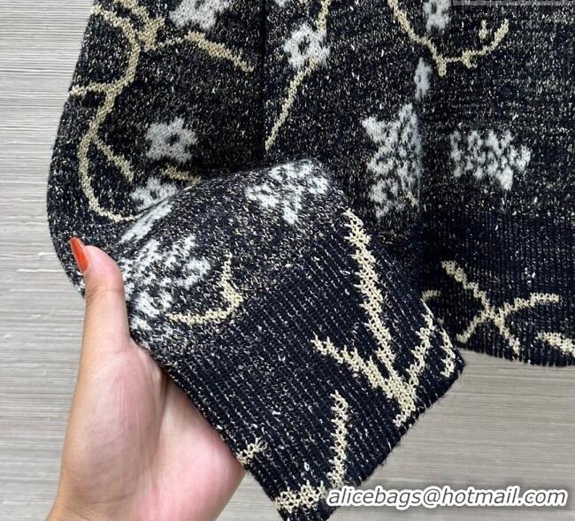 ​Best Product Chanel Embroidered Sweater 0728 Black 2025