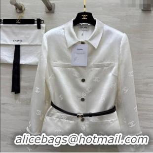 Best Price Chanel CC Allover Jacket 0728 White 2025