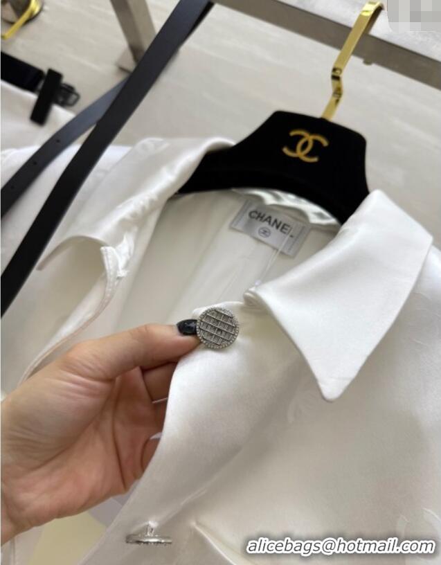 Best Price Chanel CC Allover Jacket 0728 White 2025