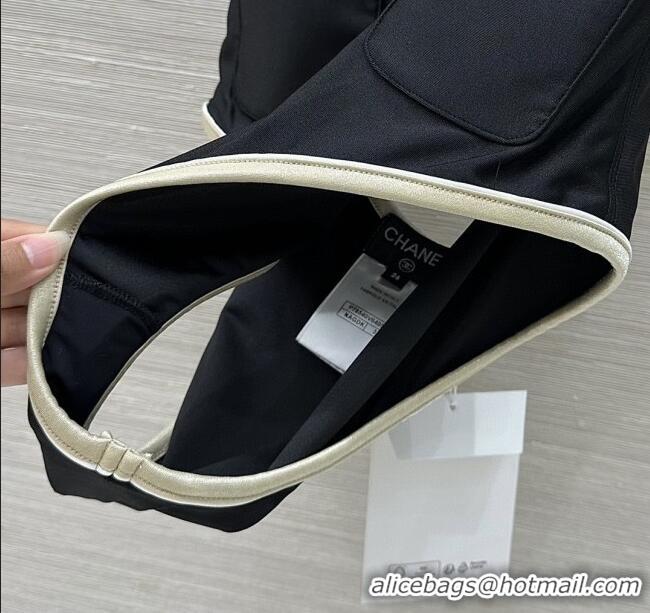​Buy Discount Chanel Stretch Jersey Swimsuit CH8602 Black/Beige 2025
