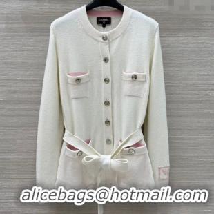 ​Best Price Chanel Cashmere Long Cardigan 0814 White 2025