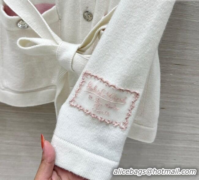 ​Best Price Chanel Cashmere Long Cardigan 0814 White 2025