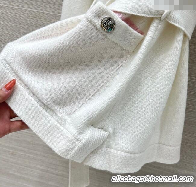 ​Best Price Chanel Cashmere Long Cardigan 0814 White 2025