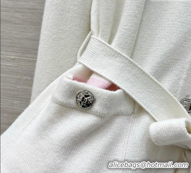 ​Best Price Chanel Cashmere Long Cardigan 0814 White 2025