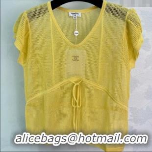 Well Crafted Chanel Mesh Top 0814 Yellow 2025
