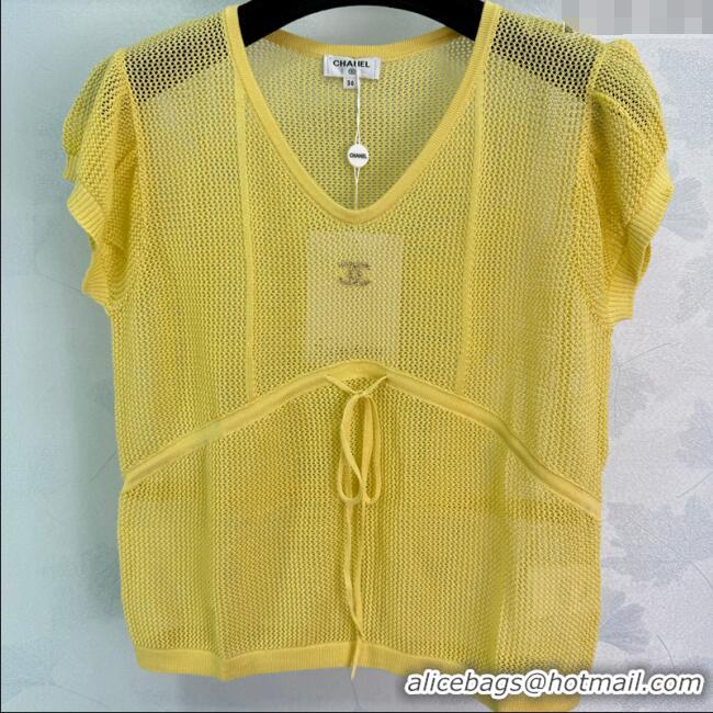Well Crafted Chanel Mesh Top 0814 Yellow 2025