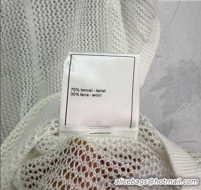 Luxury Discount Chanel Mesh Top 0814 White 2025