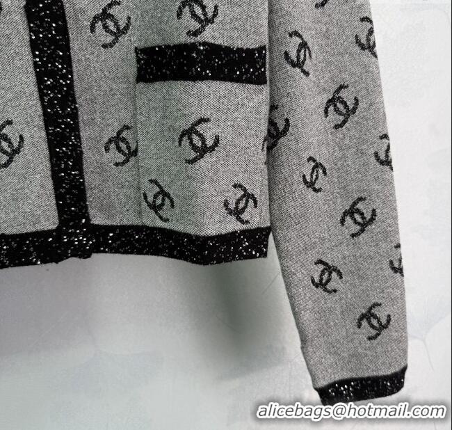 ​Best Product Chanel CC Allover Cardigan 0814 Grey 2025