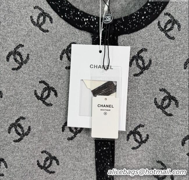 ​Best Product Chanel CC Allover Cardigan 0814 Grey 2025