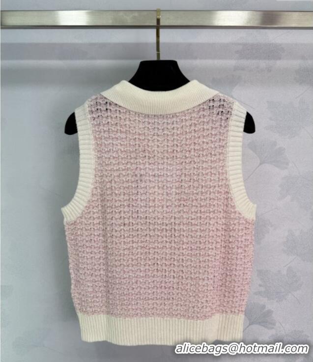 ​Best Price Chanel Cashmere Vest 0814 Light Pink 2025