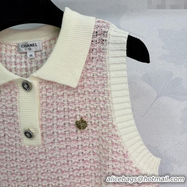 ​Best Price Chanel Cashmere Vest 0814 Light Pink 2025