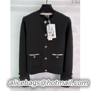 ​Best Quality Chanel Cashmere Cardigan 0812 Black 2025