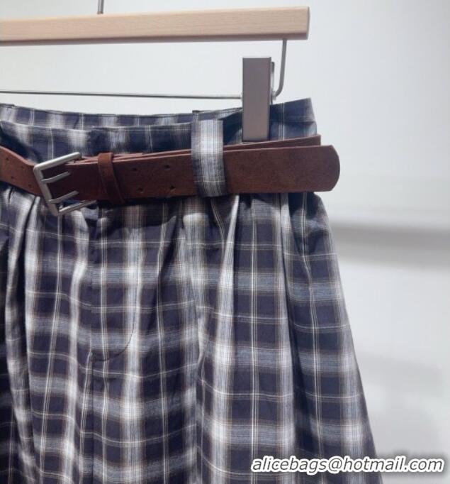 Market Sells Chanel Cotton Plaid Skirt 0812 Purple 2025