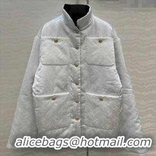 Traditional Discount Chanel CC Allover Padded Jacket 0812 White 2025