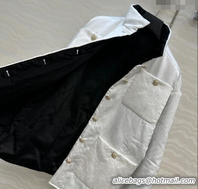 Traditional Discount Chanel CC Allover Padded Jacket 0812 White 2025