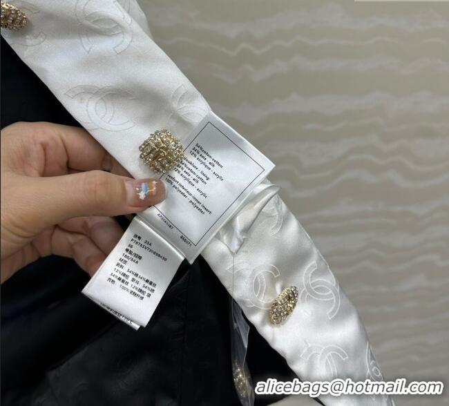 Traditional Discount Chanel CC Allover Padded Jacket 0812 White 2025