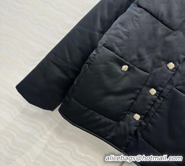 Famous Brand Chanel CC Allover Padded Jacket 0812 Black 2025